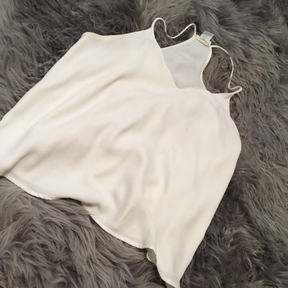 White racer back tank top